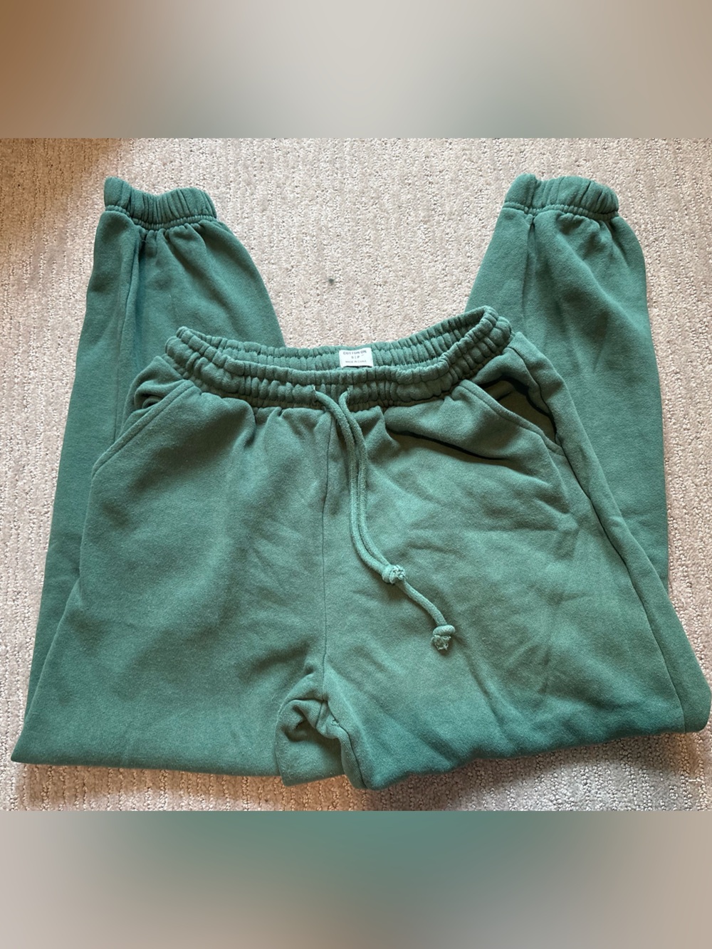 Cotton on Green Drawstring Jogger Sweatpants